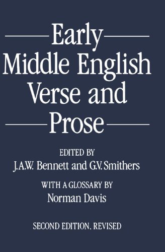 9780198711018: Early Middle English Verse And Prose