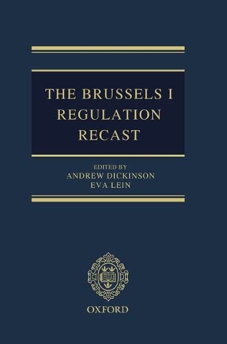 Imagen de archivo de The Brussels I Regulation Recast a la venta por Books Puddle