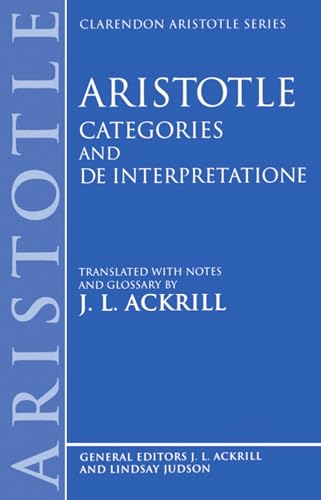 Imagen de archivo de Aristotles Categories and de Interpretatione a la venta por Goodwill Southern California