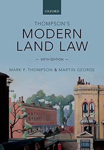 Beispielbild fr Thompson's Modern Land Law zum Verkauf von AwesomeBooks