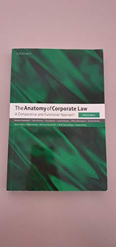 Beispielbild fr The Anatomy of Corporate Law: A Comparative and Functional Approach zum Verkauf von Monster Bookshop
