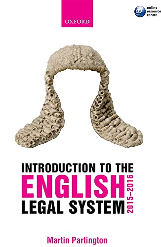 9780198729273: Introduction to the English Legal System 2015-2016