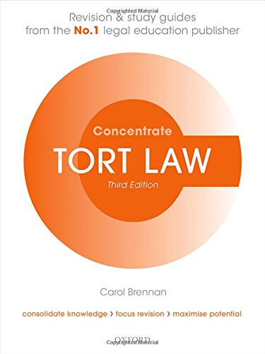 Beispielbild fr Tort Law Concentrate Law Revision and Study Guide 3/e zum Verkauf von WorldofBooks