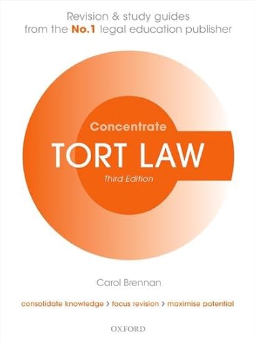 9780198729693: Tort Law Concentrate Law Revision and Study Guide 3/e