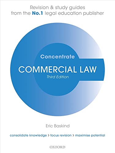 9780198729716: Commercial Law Concentrate: Law Revision and Study Guide