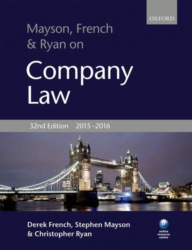 Beispielbild fr Mayson, French & Ryan on Company Law zum Verkauf von Ammareal