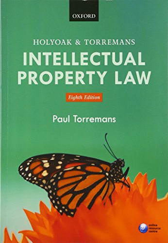 Beispielbild fr Holyoak and Torremans Intellectual Property Law zum Verkauf von WorldofBooks