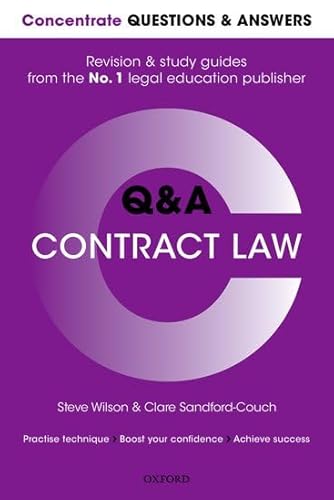 9780198745235: Concentrate Questions and Answers Contract Law: Law Q&A Revision and Study Guide