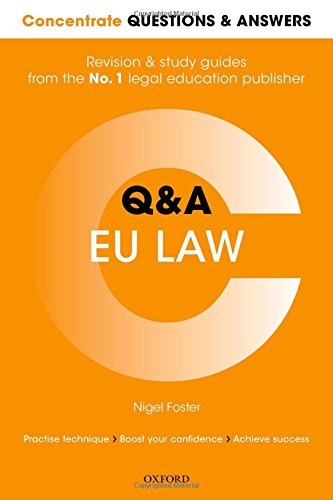 Beispielbild fr Concentrate Questions and Answers EU Law: Law Q&A Revision and Study Guide (Concentrate Law Questions & Answers) zum Verkauf von WorldofBooks