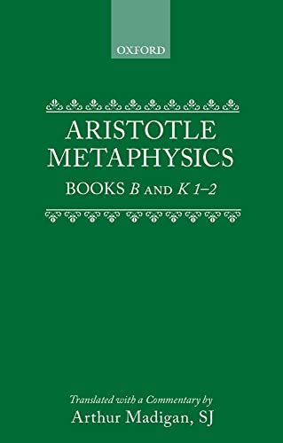 9780198751052: Aristotle: Metaphysics Books B and K 1-2 (Clarendon Aristotle Series)