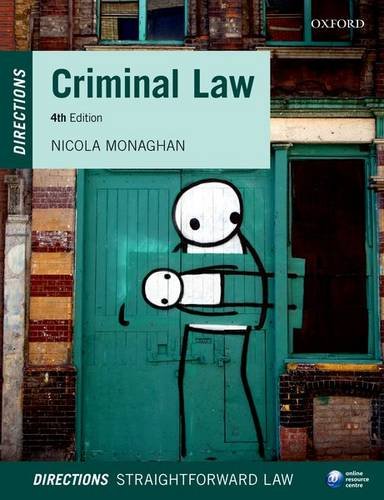 Imagen de archivo de Criminal Law Directions 4/e (Directions series) a la venta por AwesomeBooks