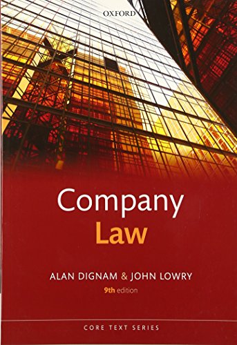 9780198753285: Company Law 9/e (Core Texts Series)