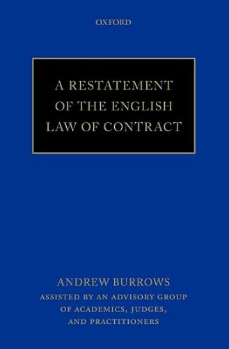 Beispielbild fr A Restatement of the English Law of Contract zum Verkauf von WorldofBooks