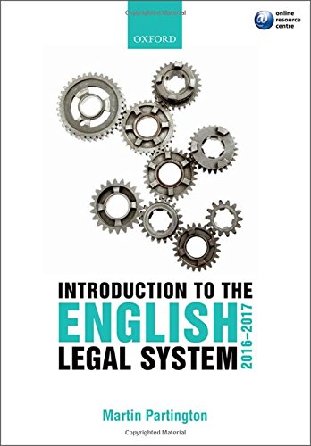 9780198758808: Introduction to the English Legal System 2016-17