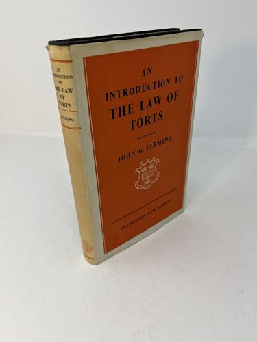 9780198760085: An Introduction to the law of Torts