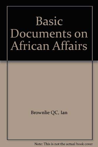 Beispielbild fr Basic Documents on African Affairs zum Verkauf von Buchpark