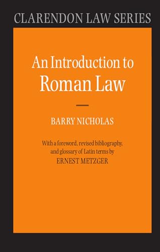 Beispielbild fr An Introduction to Roman Law zum Verkauf von Better World Books