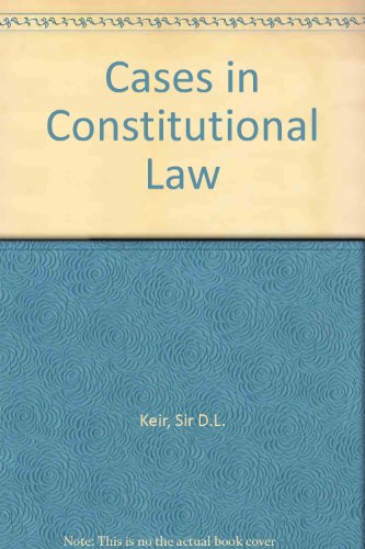 9780198760658: Cases in Constitutional Law