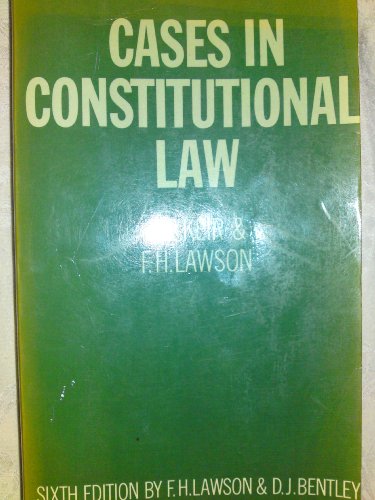 Stock image for Cases in Constitutional Law for sale by WorldofBooks