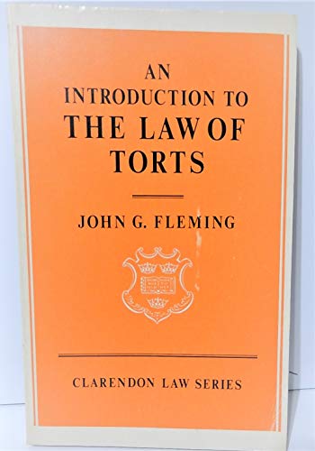 9780198760795: Introduction to the Law of Torts (Clarendon Law Series)