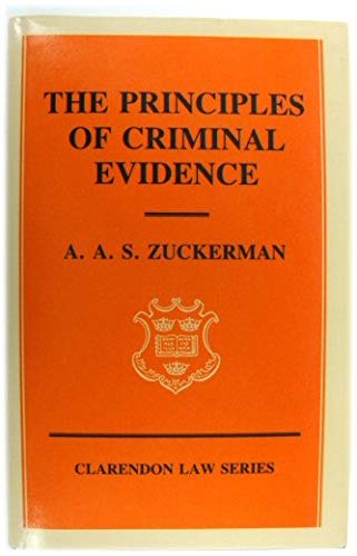 Stock image for The Principles of Criminal Evidence (Clarendon Law Series) for sale by HPB-Red