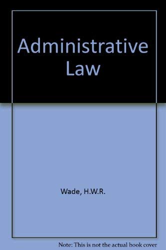Beispielbild fr Administrative law. Ex-Library. zum Verkauf von Yushodo Co., Ltd.