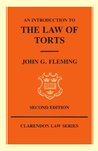 Stock image for An Introduction to the Law of Torts (Clarendon Law Series) for sale by Revaluation Books