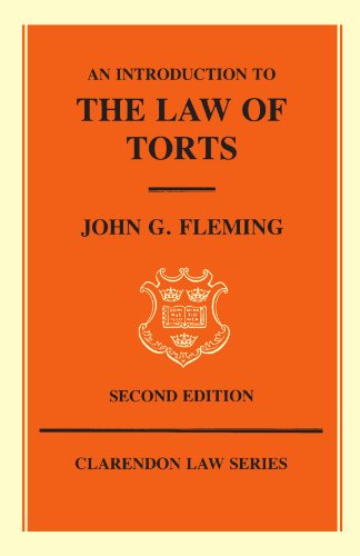 9780198761556: An Introduction to the Law of Torts (Clarendon Law) (Clarendon Law Series)