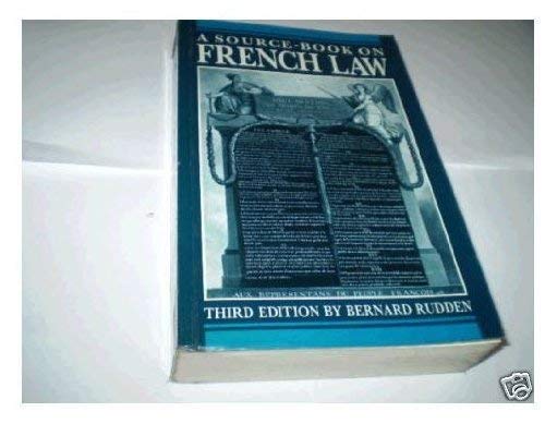 Imagen de archivo de Source Book on French Law: Systems, Methods, Outlines of Contract a la venta por WorldofBooks