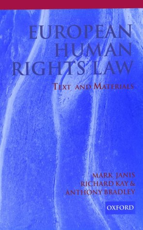 Beispielbild fr European Human Rights Law: Text and Materials zum Verkauf von medimops