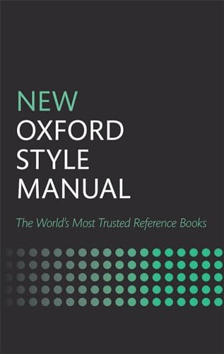 Imagen de archivo de New Oxford Style Manual a la venta por Bahamut Media