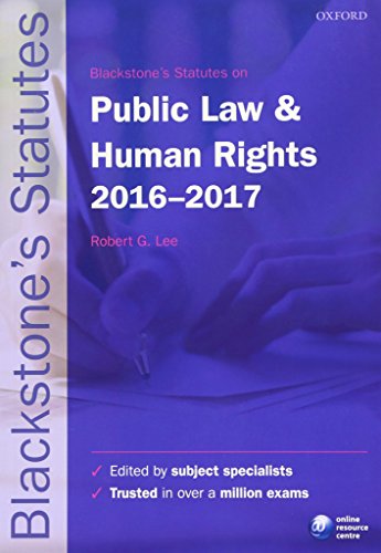 9780198768401: Blackstone's Statutes on Public Law & Human Rights 2016-2017