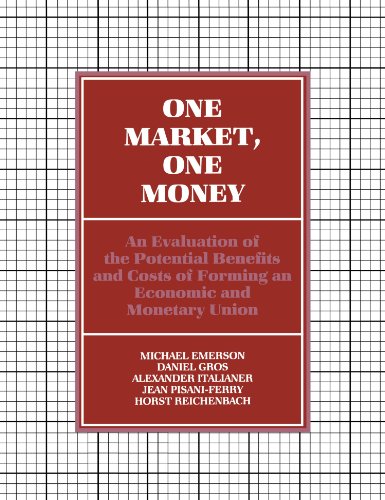 Beispielbild fr One market, one money : an evaluation of the potential benefits and costs of forming an economic and monetary union. zum Verkauf von Kloof Booksellers & Scientia Verlag