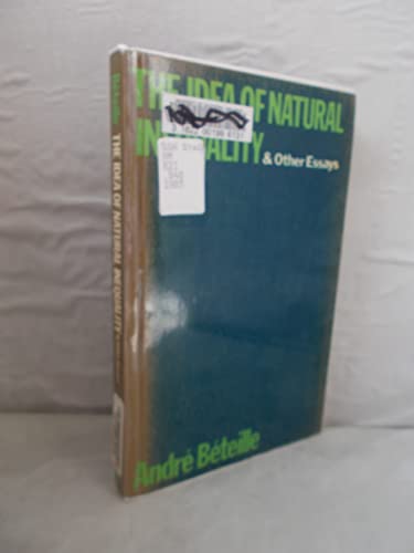 Imagen de archivo de The Idea of Natural Inequality and Other Essays (Esp in India) a la venta por Larry W Price Books