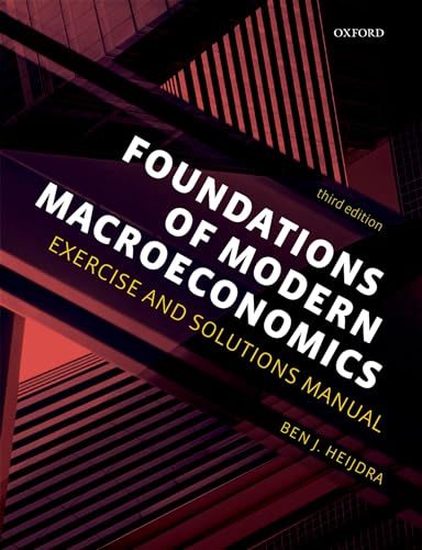 Imagen de archivo de Foundations of Modern Macroeconomics: Exercise and Solutions Manual a la venta por GoldBooks