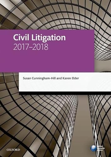 Beispielbild fr Civil Litigation 2017-2018 (Legal Practice Course Manuals) zum Verkauf von AwesomeBooks