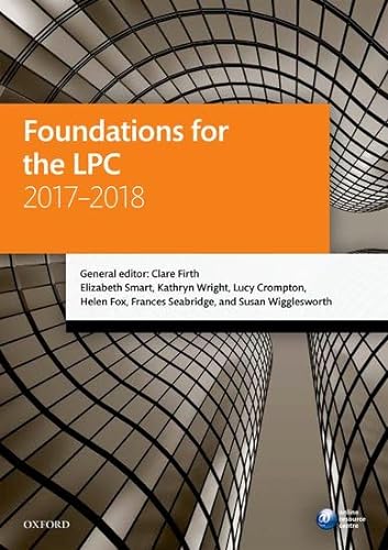 9780198787662: Foundations for the LPC 2017-2018