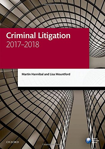 Imagen de archivo de Criminal Litigation 2017-2018 (Legal Practice Course Manuals) a la venta por AwesomeBooks