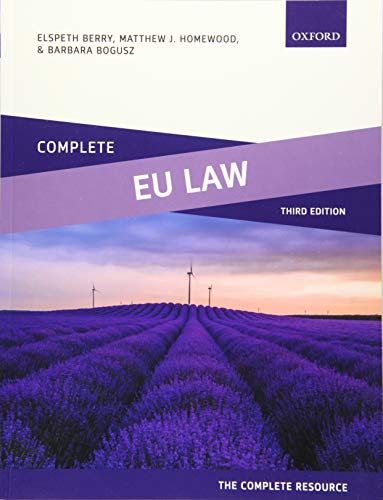 Stock image for Complete EU Law: Text, Cases, and Materials for sale by MusicMagpie