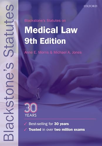 Beispielbild fr Blackstone's Statutes on Medical Law (Blackstone's Statute Series) zum Verkauf von AwesomeBooks