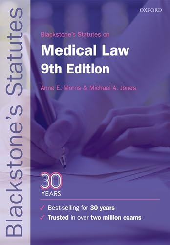 Imagen de archivo de Blackstone's Statutes on Medical Law (Blackstone's Statute Series) a la venta por WorldofBooks