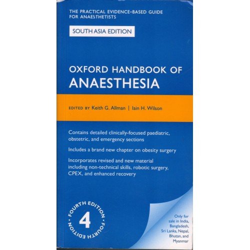 Stock image for OHB ANAESTHESIA 4E OXHMED EPZI P for sale by Majestic Books