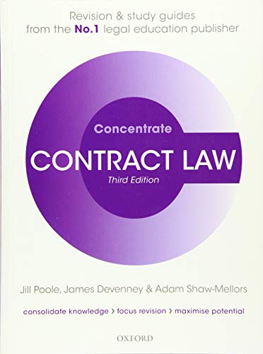 9780198803850: Contract Law Concentrate: Law Revision and Study Guide
