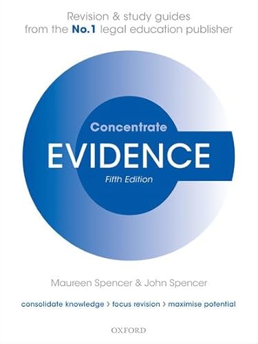 Stock image for Evidence Concentrate: Law Revision and Study Guide for sale by Greener Books