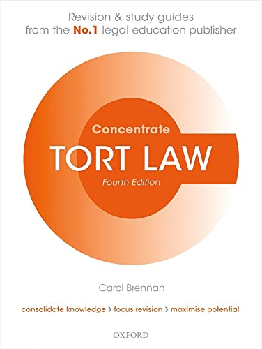 Beispielbild fr Tort Law Concentrate: Law Revision and Study Guide zum Verkauf von AwesomeBooks