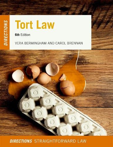 Stock image for Tort Law Directions for sale by Better World Books Ltd