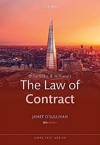 Stock image for O'Sullivan & Hilliard's The Law of Contract (Core Texts Series) for sale by AwesomeBooks