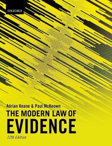 Imagen de archivo de The Modern Law of Evidence a la venta por Better World Books Ltd