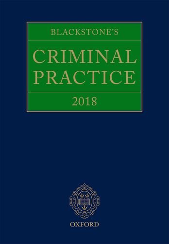 Stock image for Blackstone's Criminal Practice 2018 Hardback with supplements for sale by WorldofBooks