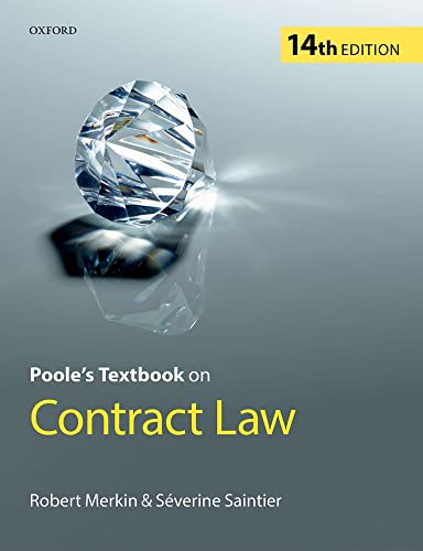 Beispielbild fr Poole's Textbook on Contract Law zum Verkauf von WorldofBooks